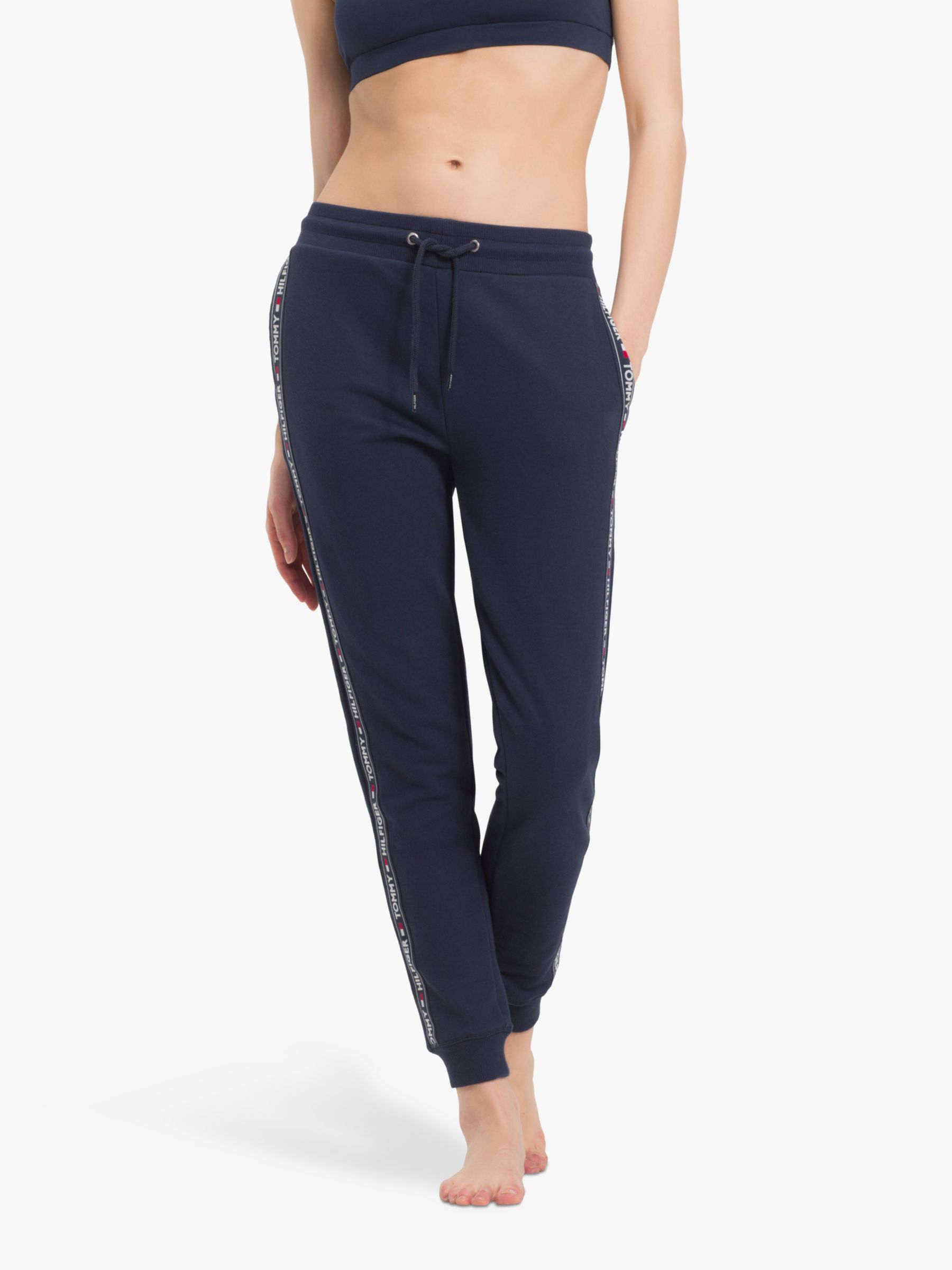 Tommy Hilfiger Sleep Jogger Sweatpants Women's Small Navy Drawstring Spell  Out