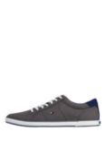 Tommy Hilfiger Canvas Lace-Up Trainers, Steel Grey