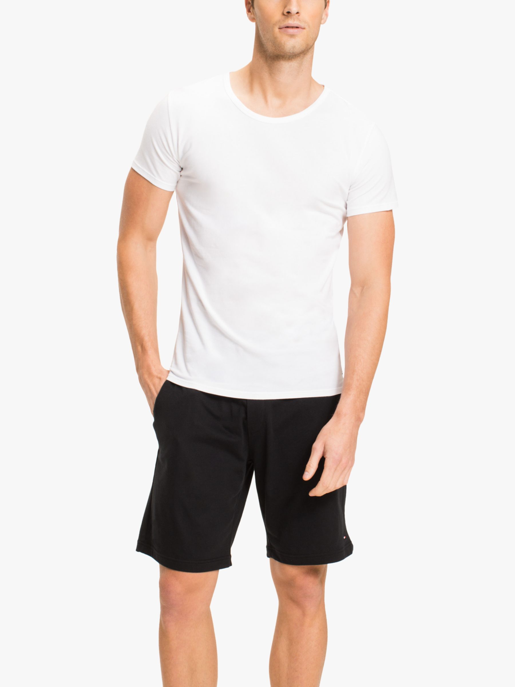 tempo engel lucht Tommy Hilfiger Cotton Lounge T-Shirt, Pack of 3, White at John Lewis &  Partners