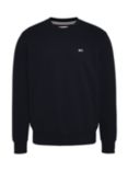 Tommy Jeans Fleece Crew Neck Sweatshirt, Black