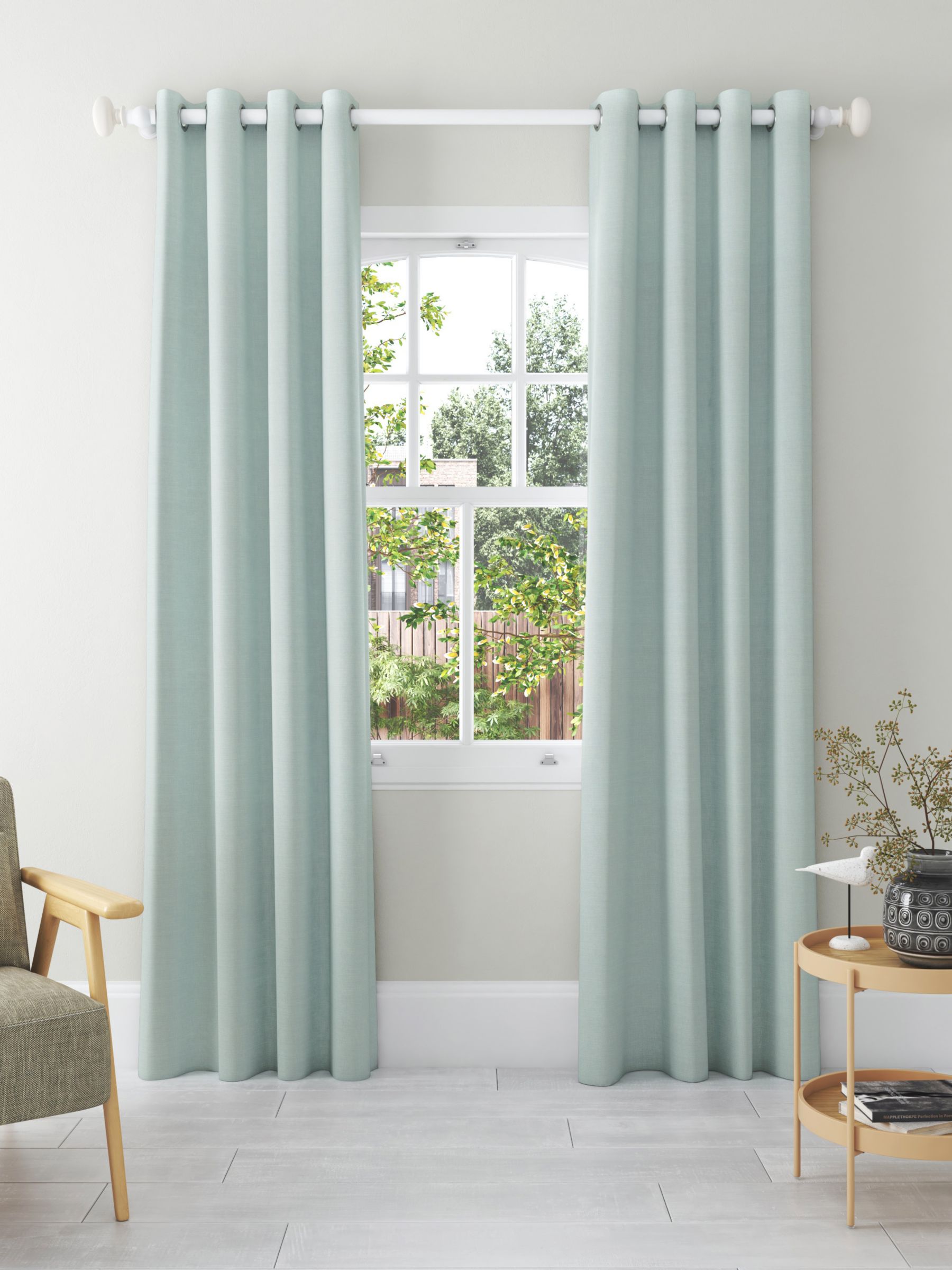 John Lewis John Lewis W167 x D137cm Textured Weave Recycled Polyester Blackout Curtains 