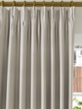 John Lewis Herringbone Weave Pair Lined Pencil Pleat Curtains