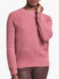 Pure Collection Ribbed Cashmere Jumper, Orchid Pink