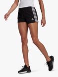 adidas Essentials Slim 3-Stripes Gym Shorts, Black/White