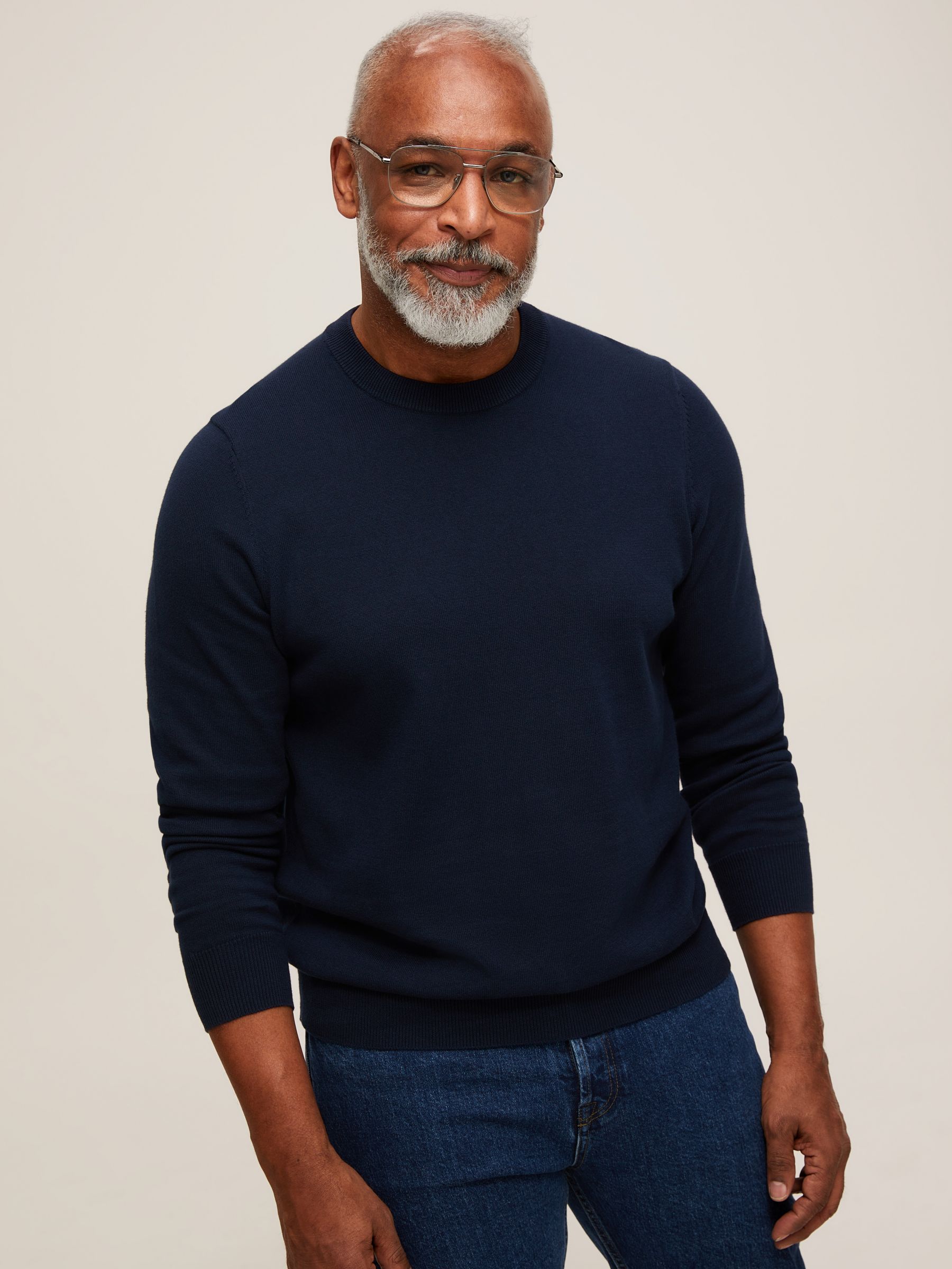 Check styling ideas for「Supima® Cotton Crew Neck T-Shirt、Denim Utility  Long-Sleeve Overshirt」