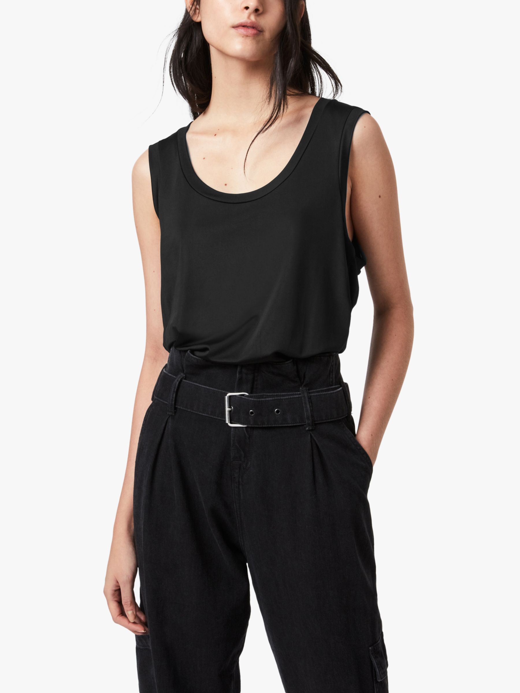 AllSaints Tess Cami Vest Top, Black