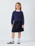 John Lewis Girls' Pleated School Skirt, Navy
