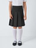 John Lewis Girls' Adjustable Waist Panel Pleated School Skirt, Grey