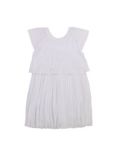 Billieblush Kids' Rhinestone Pleated Dress, White