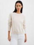 French Connection Lilly Mozart Crew Neck Jumper, Oatmeal Melange