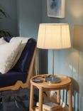 John Lewis Lymington Pleated Silk Tapered Lampshade, White