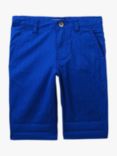 HUGO BOSS Kids' Logo Cotton Twill Bermuda Shorts, Pale Blue