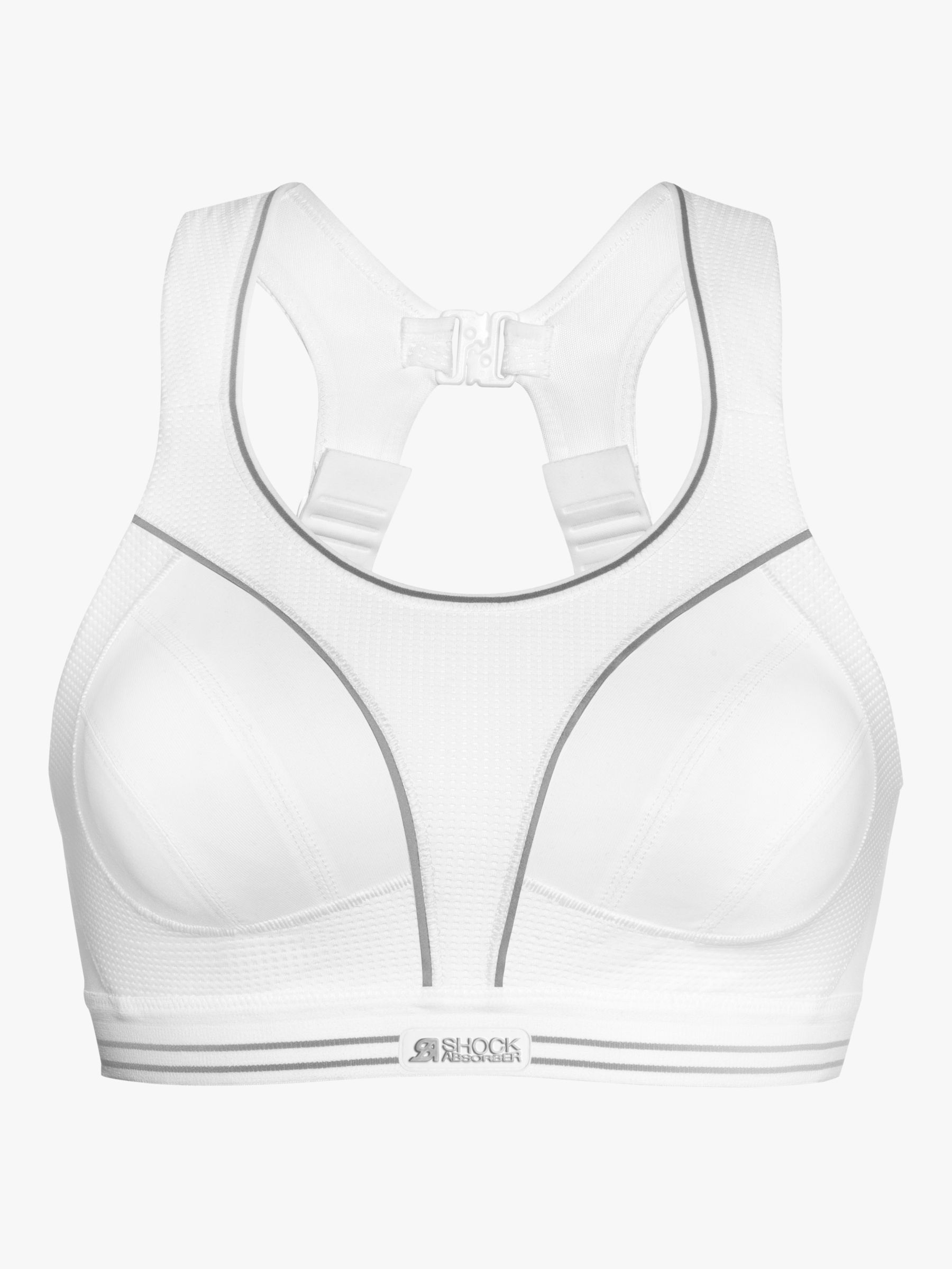NEW + TAGS * SHOCK ABSORBER * WHITE EXTREME SUPPORT SPORTS BRA SIZE 28DD  RRP £28