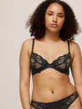 AND/OR Wren Non Padded Balcony Bra, B-DD Cup Sizes, Black