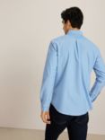 John Lewis Regular Fit Stripe Trim Oxford Shirt, Blue