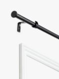 John Lewis ANYDAY Extendable Slot Top Curtain Pole Kit, Dia.13/16mm, Gloss Black