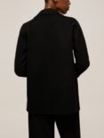 Theory Clairene Wrap Over Wool Cashmere Blend Jacket, Black