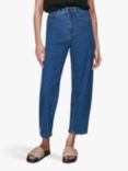 Whistles Barrel Leg High Rise Jeans, Blue