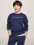 Tommy Hilfiger Kids' Essential Organic Cotton Logo Sweatshirt, Twilight Navy