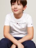 Tommy Hilfiger Kids' Essential Organic Cotton Logo Tee, White