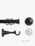 John Lewis Fixed Curtain Pole Kit with Ball Finial, Dia.28mm