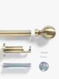 John Lewis Fixed Eyelet Curtain Pole Kit with Ball Finial, Dia.28mm