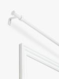 John Lewis ANYDAY Extendable Slot Top Curtain Pole Kit, Dia.13/16mm, Gloss White