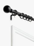 John Lewis Extendable Dual Function Curtain Pole Kit, Dia.25/28mm, Matt Black