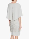 Gina Bacconi Moss Crepe Bolero Cape, Light Grey