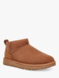 UGG Classic Ultra Mini Sheepskin and Suede Ankle Boots, Chestnut