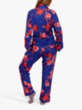 HotSquash Premium Jersey Pyjama Set, Blue Flower