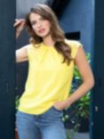 HotSquash Lace Sleeved Crepe Top, Yellow