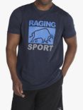 Raging Bull Casual Sport Logo T-Shirt, Navy