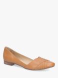 Hush Puppies Marley Leather Ballerina Slip On Shoes, Tan