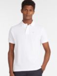 Barbour Short Sleeve Sports Polo Shirt, White