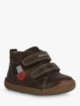 Geox Kids' Macchia Riptape Pre-Walker Trainers, Coffee