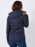 Crew Clothing Quilted Lightweight Hooded Jacket, Navy