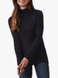 Crew Clothing Second Skin Polo Neck Top, Navy, Navy