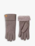 Just Sheepskin Charlotte Sheepskin Gloves, Light Grey
