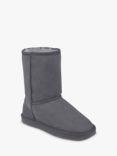Just Sheepskin Short Classic Ankle Boots, Dark Grey