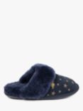 Just Sheepskin Duchess Star Print Suede Mule Slippers