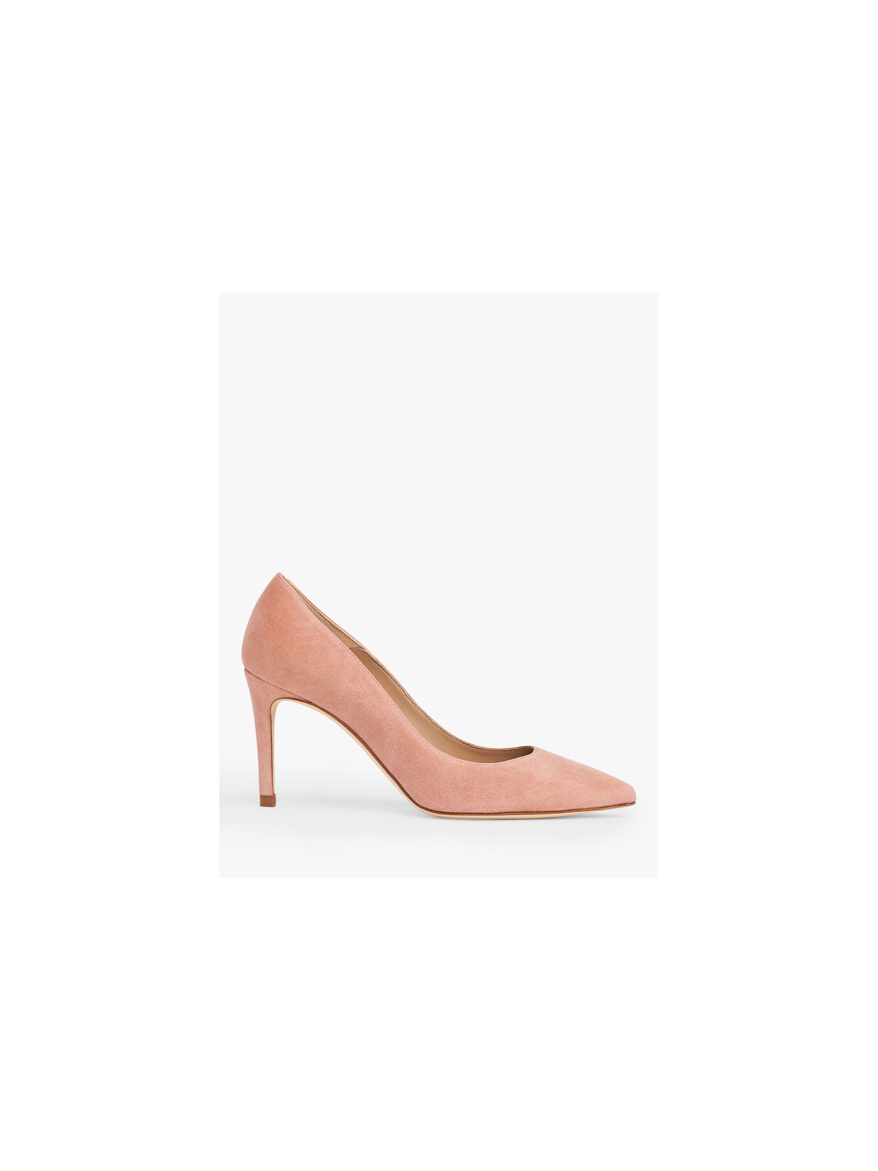 L.K.Bennett Floret Suede Stiletto Heel Court Shoes, Pink Clay