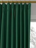 John Lewis Velvet Pair Lined Pencil Pleat Curtains, Emerald