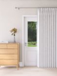John Lewis Textured Weave Recycled Polyester Thermal Lined Pencil Pleat Door Curtain, White