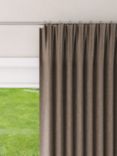 John Lewis Textured Weave Recycled Polyester Thermal Lined Pencil Pleat Door Curtain, Mocha
