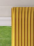 John Lewis Textured Weave Recycled Polyester Thermal Lined Pencil Pleat Door Curtain, Citrine