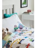 Harlequin Just Keep Trucking Kids' Pure Cotton Duvet Cover and Pillowcase Bedding Set
