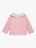 Trotters Lapinou Baby Teddy Cashmere Blend Coat, Pale Pink