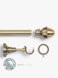 John Lewis Acorn Fixed Curtain Pole Kit, Antique Brass, Dia.28mm