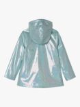 Billieblush Kids' Holographic Logo Raincoat, Green